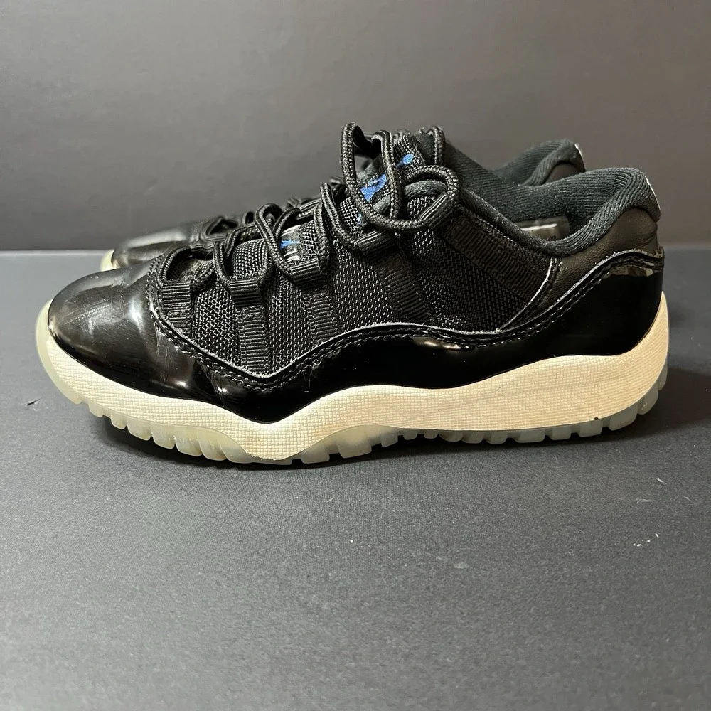Nike Air Jordan Retro 11 Low PS Space Jam Black Shoes Sneaker Size 1Y FV5116-004